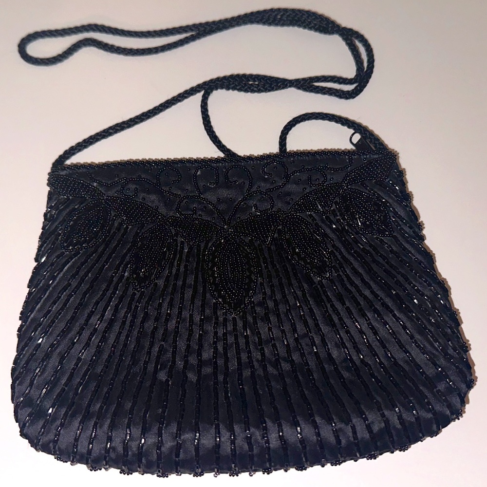 Evening Purse Beaded-Vintage-Handmade Prom Wedding